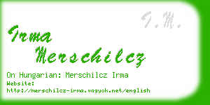 irma merschilcz business card